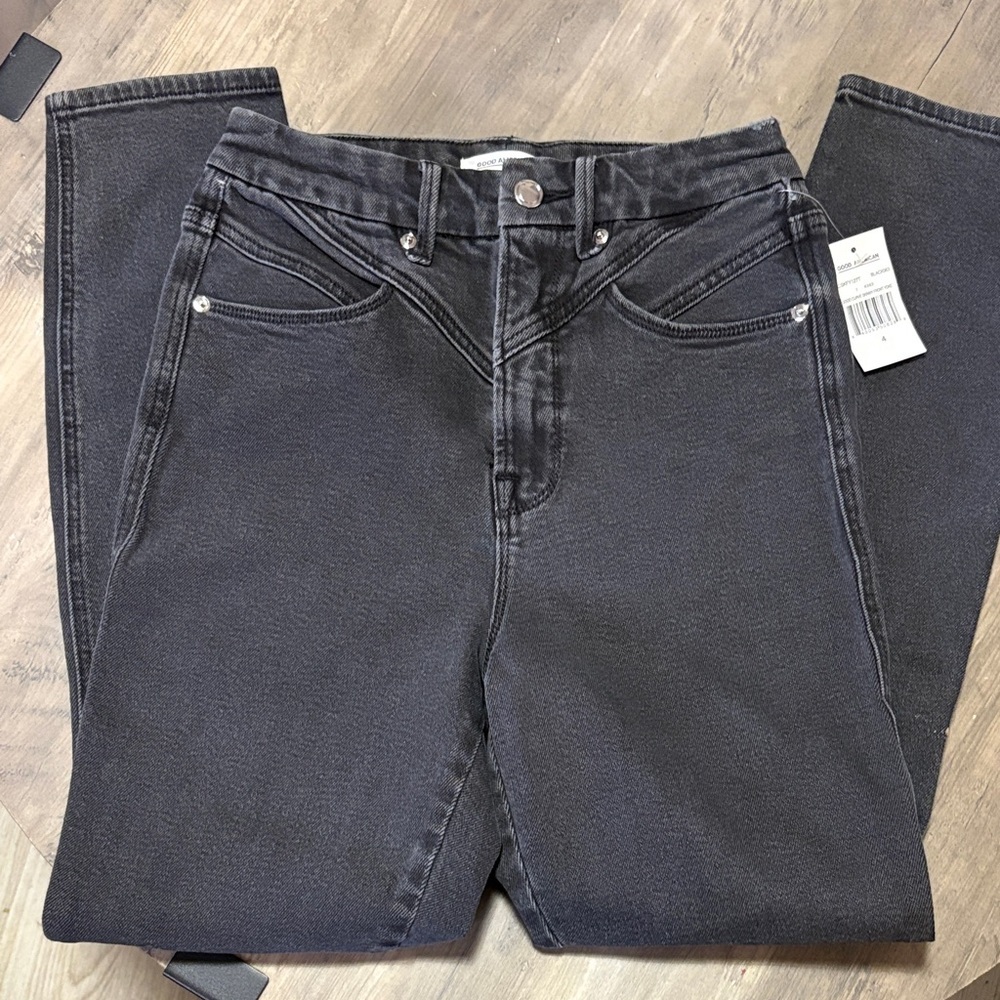 Good American Charcoal Denim Jeans